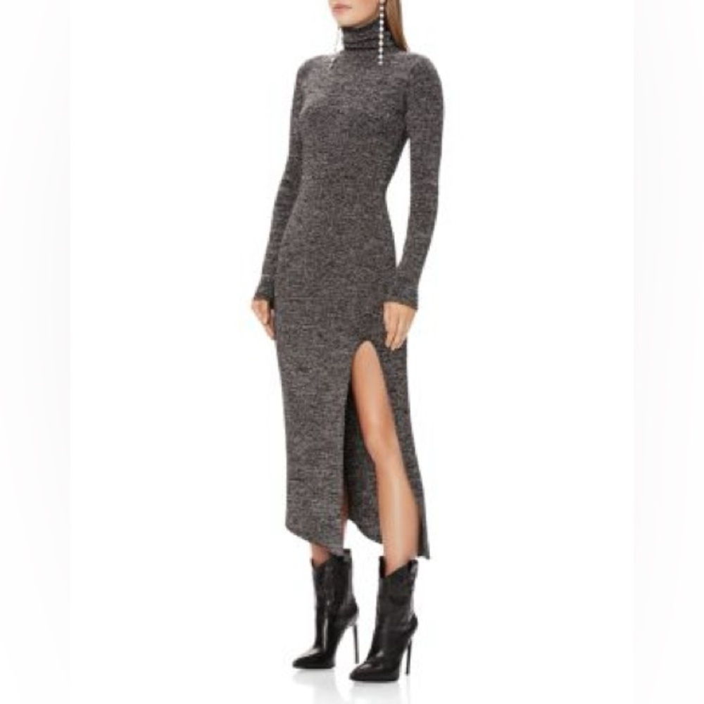 Revolve AFRM Silver And Black Sweater Dress Small